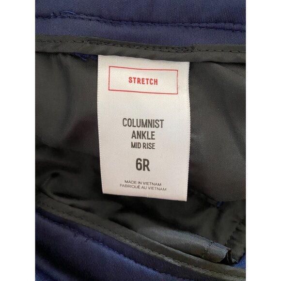 Express Columnist Ankle Womens Mid Rise Stretch Pants Navy Size 6R Workwear - Picture 4 of 7